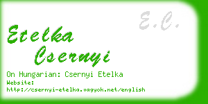 etelka csernyi business card